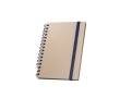 Spiral-bound notebook with sugarcane cover, A5 lined pages colour blue