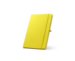 100% RPET notebook with rounded corners, A5 lined pages colour yellow