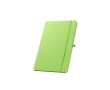 100% RPET notebook with rounded corners, A5 lined pages colour light-green