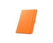 100% RPET notebook with rounded corners, A5 lined pages colour orange