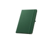 100% RPET notebook with rounded corners, A5 lined pages colour dark green