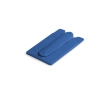 Silicone card holder with adhesive for a mobile phone colour blue