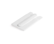Silicone card holder with adhesive for a mobile phone colour white