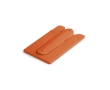 Silicone card holder with adhesive for a mobile phone colour orange
