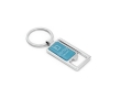 Keyring with bottle opener in an original design colour silver