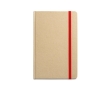 A5 notebook, recycled paper, cardboard cover colour red