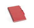 B6 notebook spiral binding matching coloured pen, Spiral Plus colour red