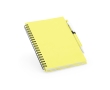B6 notebook spiral binding matching coloured pen, Spiral Plus colour yellow