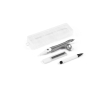 Case made of PP with compass and lead pencil, College colour white