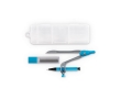 Case made of PP with compass and lead pencil, College colour light blue