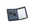High-quality portfolio folder with zip, A4 Workshop colour blue