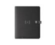 Folder with wireless charger, notepad, A5 colour black