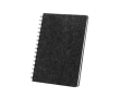 Recycled felt notebook with semi-hard cover, A5 lined pages colour dark grey