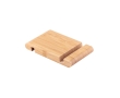 Bamboo phone stand with two slots on each side colour natural