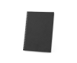 A5 recycled paper notebook with flexible cover, lined pages colour black