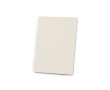 A5 recycled paper notebook with flexible cover, lined pages colour light grey