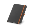 Notebook faux leather cover and colour details, A5 colour orange