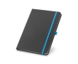 Notebook faux leather cover and colour details, A5 colour light blue