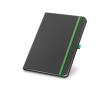 Notebook faux leather cover and colour details, A5 colour light-green
