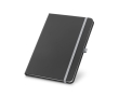 Notebook faux leather cover and colour details, A5 colour grey