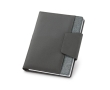 Business folder, imitation leather, magnetic closure, A5 Fabric colour grey