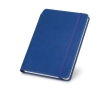 Lined faux leather notebook & ballpoint pen holder, A5, Edgewise colour blue