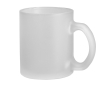Frosted glass mug with ice effect finish, 340 ml colour white