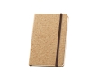 Cork notebook with divider and elastic closure, A5 plain pages colour natural