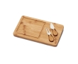 Cheese board with accessories as a customer gift, Cheddar colour natural