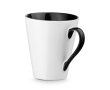 White ceramic mug with coloured interior, 320 ml, Royal colour black
