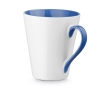 White ceramic mug with coloured interior, 320 ml, Royal colour blue