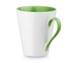 White ceramic mug with coloured interior, 320 ml, Royal colour light-green