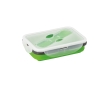 Airtight silicone lunch box with cutlery, 640ml colour light-green