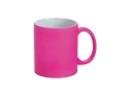 Coffee cup with neon-matte finish, Neon colour fuchsia