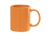 Branded ceramic mug in bright colours, 330 ml colour orange