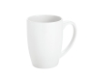 Promotional white ceramic mug with trendy design, 350 ml colour white