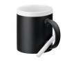 Printed ceramic chalkboard mug with chalk, 330 ml colour white