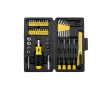 45-piece steel and plastic tool set in case colour black