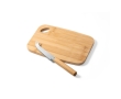 Chopping board with a small cheese knife, Gruyere colour natural