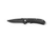Steel and metal pocket knife with safety lock colour black