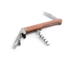 Bottle opener stainless steel wooden handle colour natural