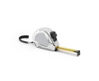 Tape measure with lock and loop, 5 m colour silver
