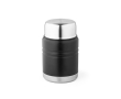 Double-walled steel vacuum insulated thermal mug colour black