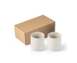 Set of 2 matte finish ceramic mugs, 280ml Home colour off white