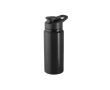 Recycled aluminium sports bottle with flip top, 660ml colour black