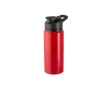 Recycled aluminium sports bottle with flip top, 660ml colour red