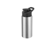 Recycled aluminium sports bottle with flip top, 660ml colour matt silver