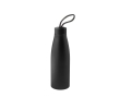 Recycled stainless steel bottle with handle, 710ml colour black