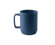 Matte finish ceramic mug with large handle, 330ml colour blue