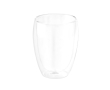 Double-wall air-insulated glass cup, 350 ml colour transparent